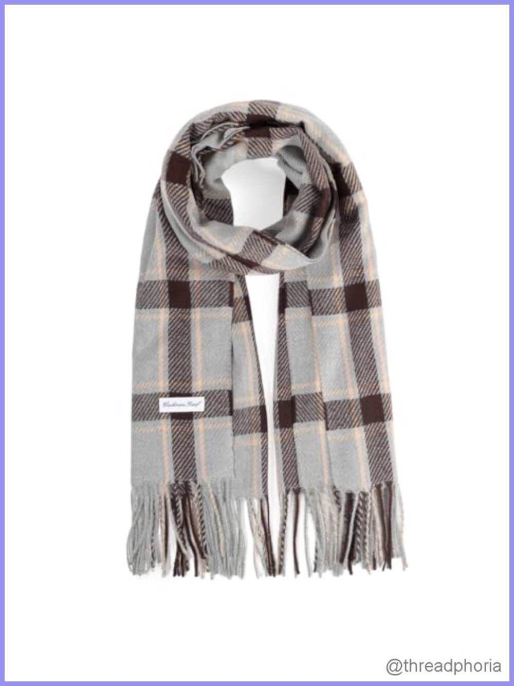 Faux Cashmere Oversized Plaid Winter Scarf Shawl Wrap